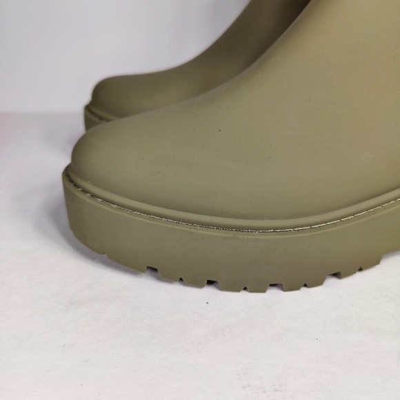 Steve Madden Sahara Rain Boot Platform Olive Green Women's Shoes Size 10 - Picture 3 of 9
